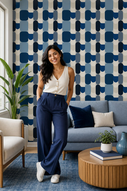 Mid-Century Modern Wallpaper Retro Modern Decorative Mural