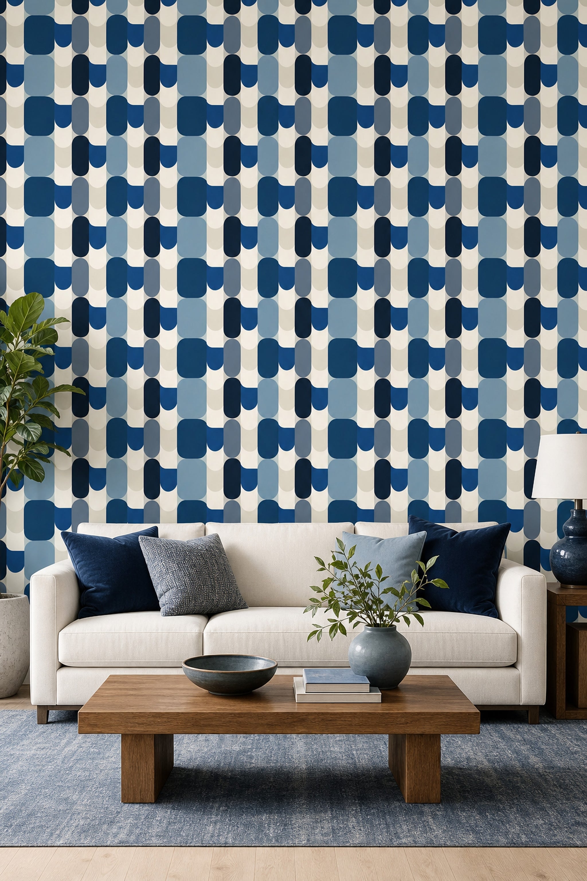 Mid-Century Modern Wallpaper Retro Modern Decorative Mural