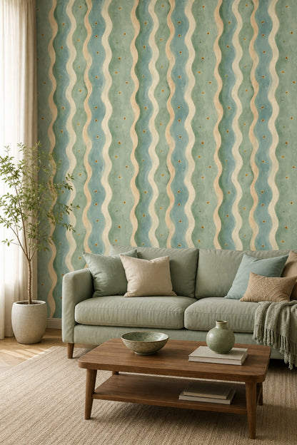 Watercolor Texture Wallpaper Painted Paper Removable Soft Stripes Wall Double Roll