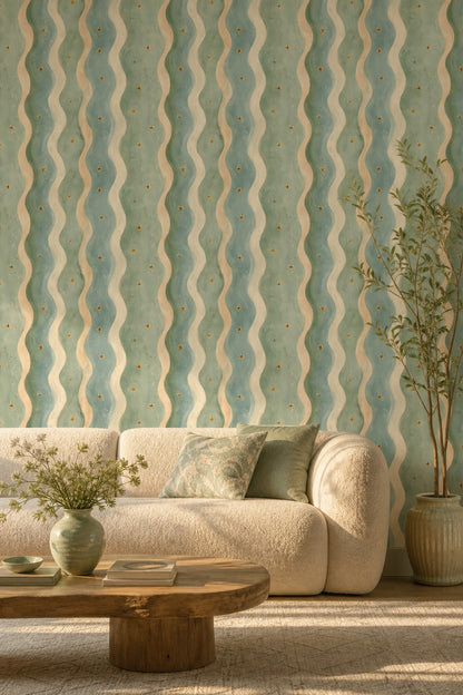 Watercolor Texture Wallpaper Painted Paper Removable Soft Stripes Wall Double Roll