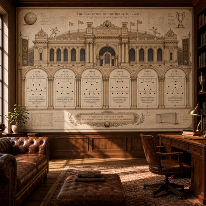 Football Tactics Wallpaper Vintage Stadium Architecture Wall Mural