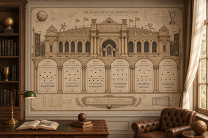 Football Tactics Wallpaper Vintage Stadium Architecture Wall Mural
