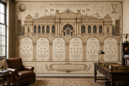 Football Tactics Wallpaper Vintage Stadium Architecture Wall Mural