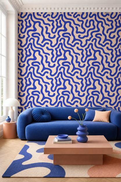 Mid Century Modern Wallpaper Retro Eclectic Decorative Mural