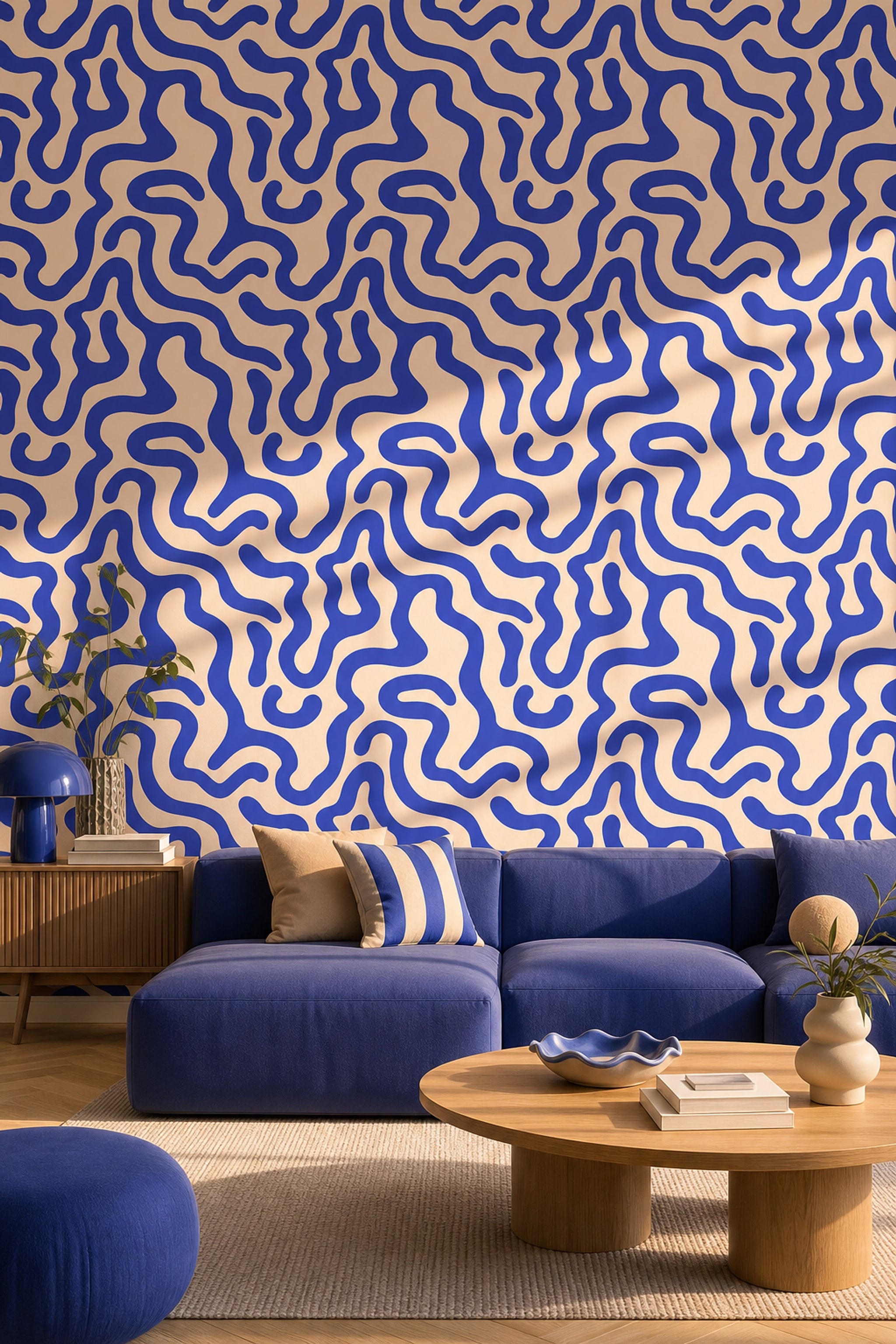 Mid Century Modern Wallpaper Retro Eclectic Decorative Mural