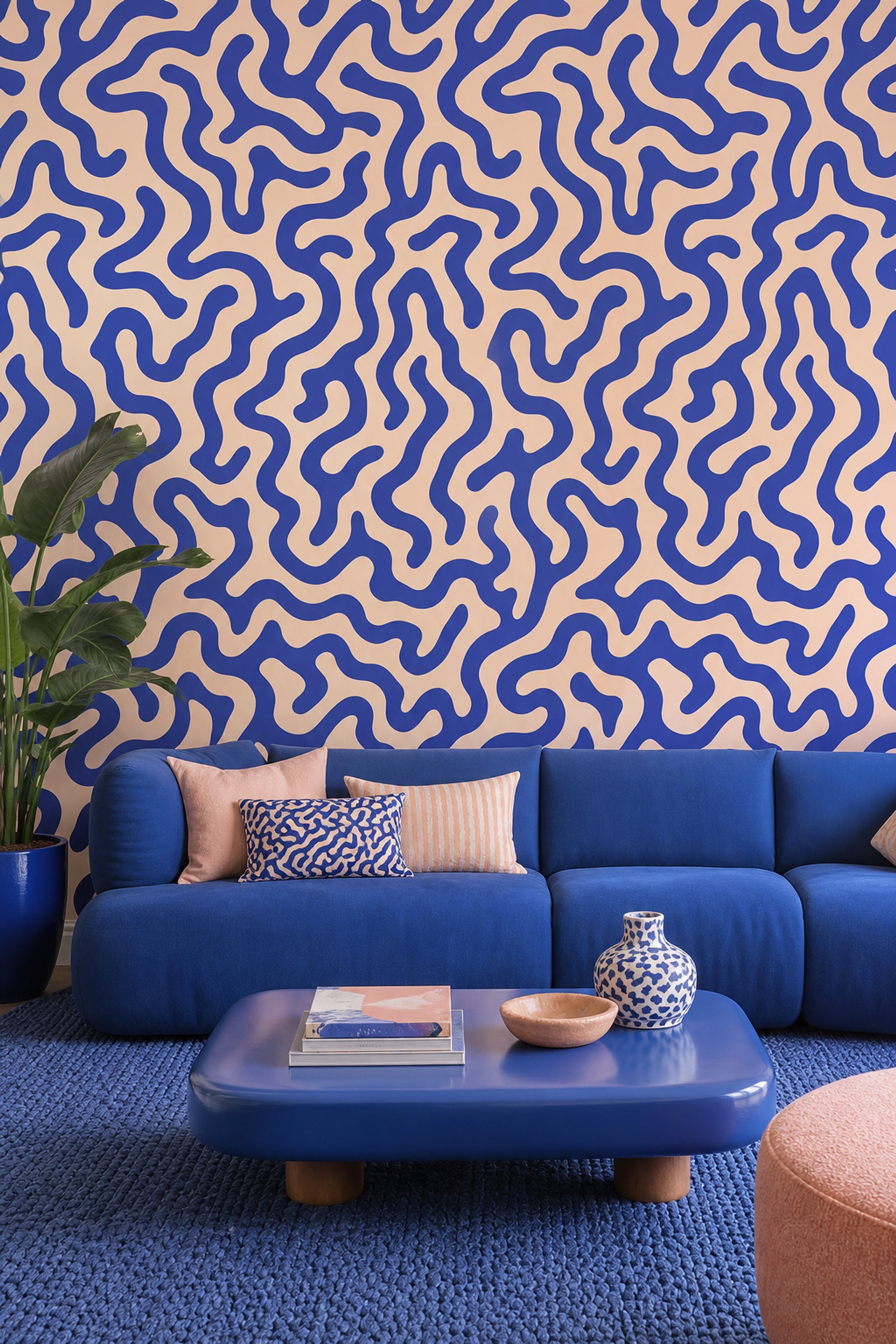 Mid Century Modern Wallpaper Retro Eclectic Decorative Mural