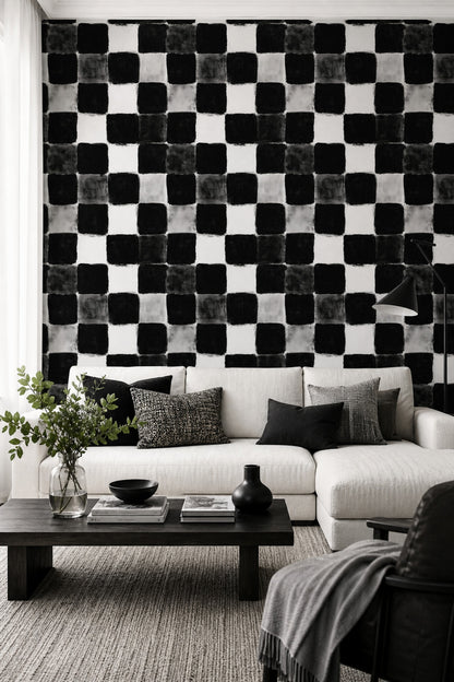 Paper Texture Wallpaper Canvas Grain Monochrome Removable Wall Decor