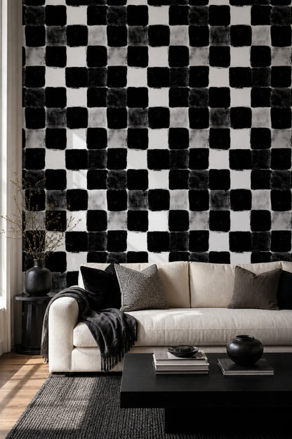 Paper Texture Wallpaper Canvas Grain Monochrome Removable Wall Decor