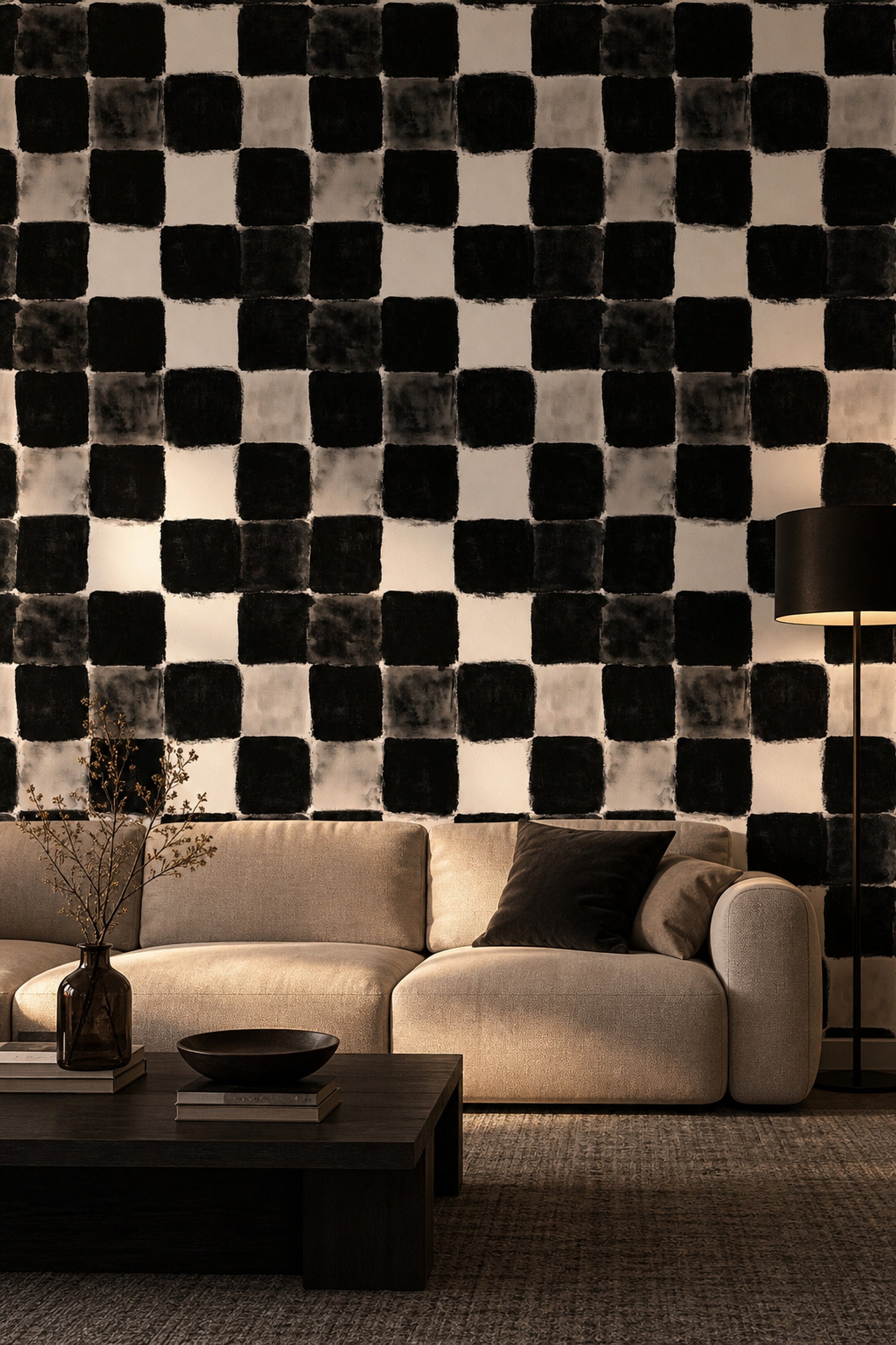 Paper Texture Wallpaper Canvas Grain Monochrome Removable Wall Decor