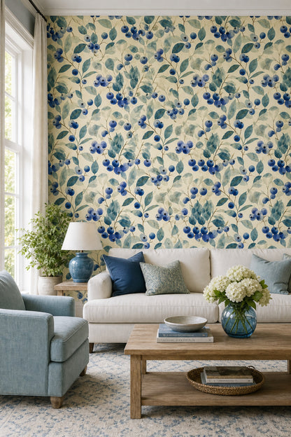 Paper Texture Wallpaper Muted Green Removable Wall Decor