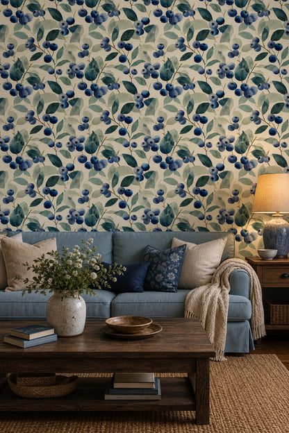 Paper Texture Wallpaper Muted Green Removable Wall Decor