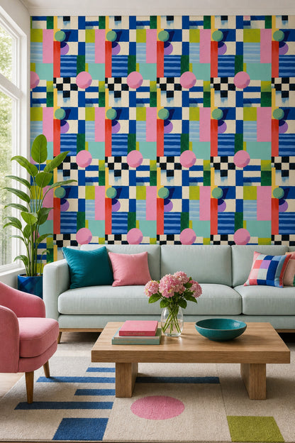 Mid Century Modern Wallpaper Modern Contemporary Decorative Mural