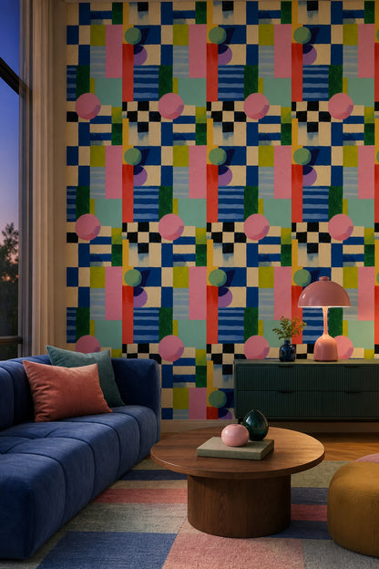 Mid Century Modern Wallpaper Modern Contemporary Decorative Mural