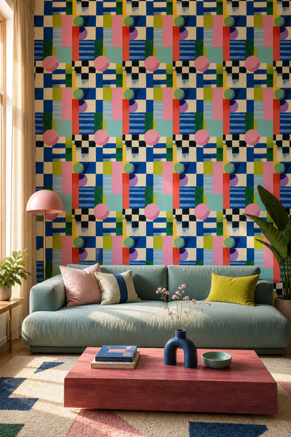 Mid Century Modern Wallpaper Modern Contemporary Decorative Mural