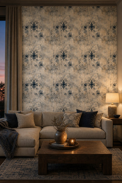Moroccan Trellis Wallpaper Geometric Lattice Textured Plaster Removable Wall Decor