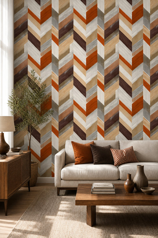 Mid Century Modern Wallpaper Geometric Modern Decorative Mural