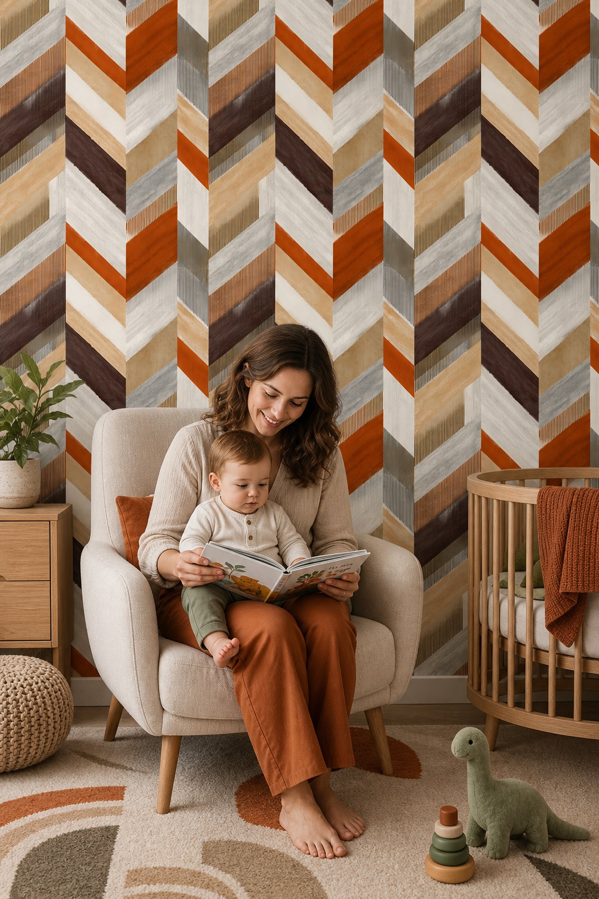 Mid Century Modern Wallpaper Geometric Modern Decorative Mural