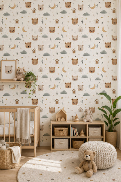 Paper Texture Wallpaper Nursery Removable Kids Wall Double Roll