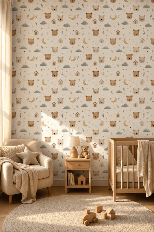 Paper Texture Wallpaper Nursery Removable Kids Wall Double Roll