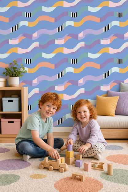 Mid Century Modern Wallpaper Geometric Removable Abstract Wall Double Roll