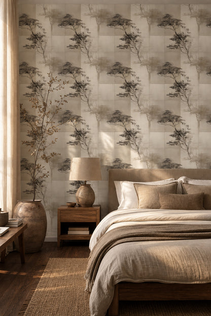 Misty Forest Wallpaper Foggy Woods Removable Wall Decor