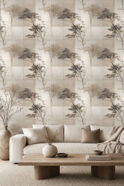 Misty Forest Wallpaper Foggy Woods Removable Wall Decor