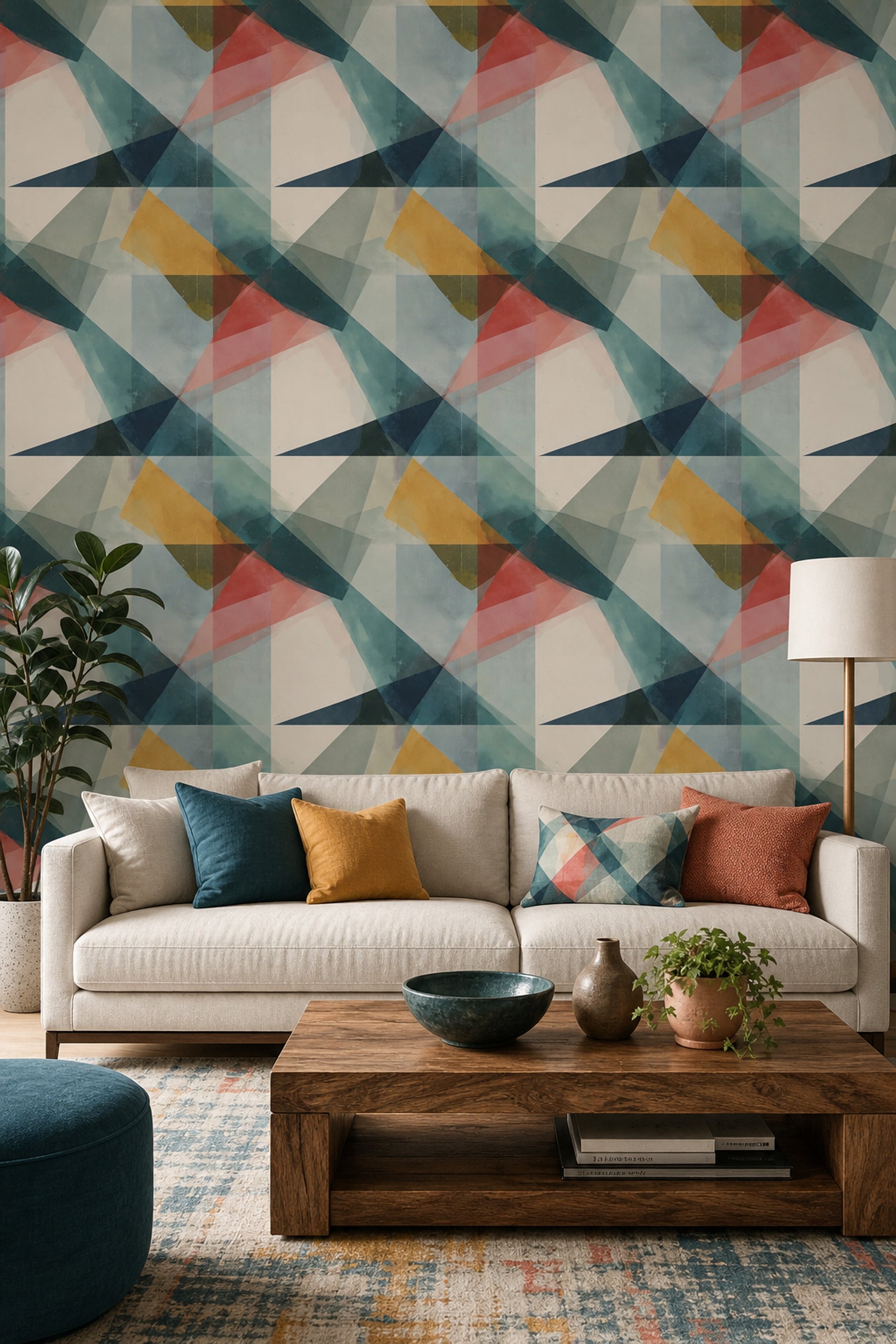 Mid Century Modern Wallpaper Modern Modern Removable Wall Decor