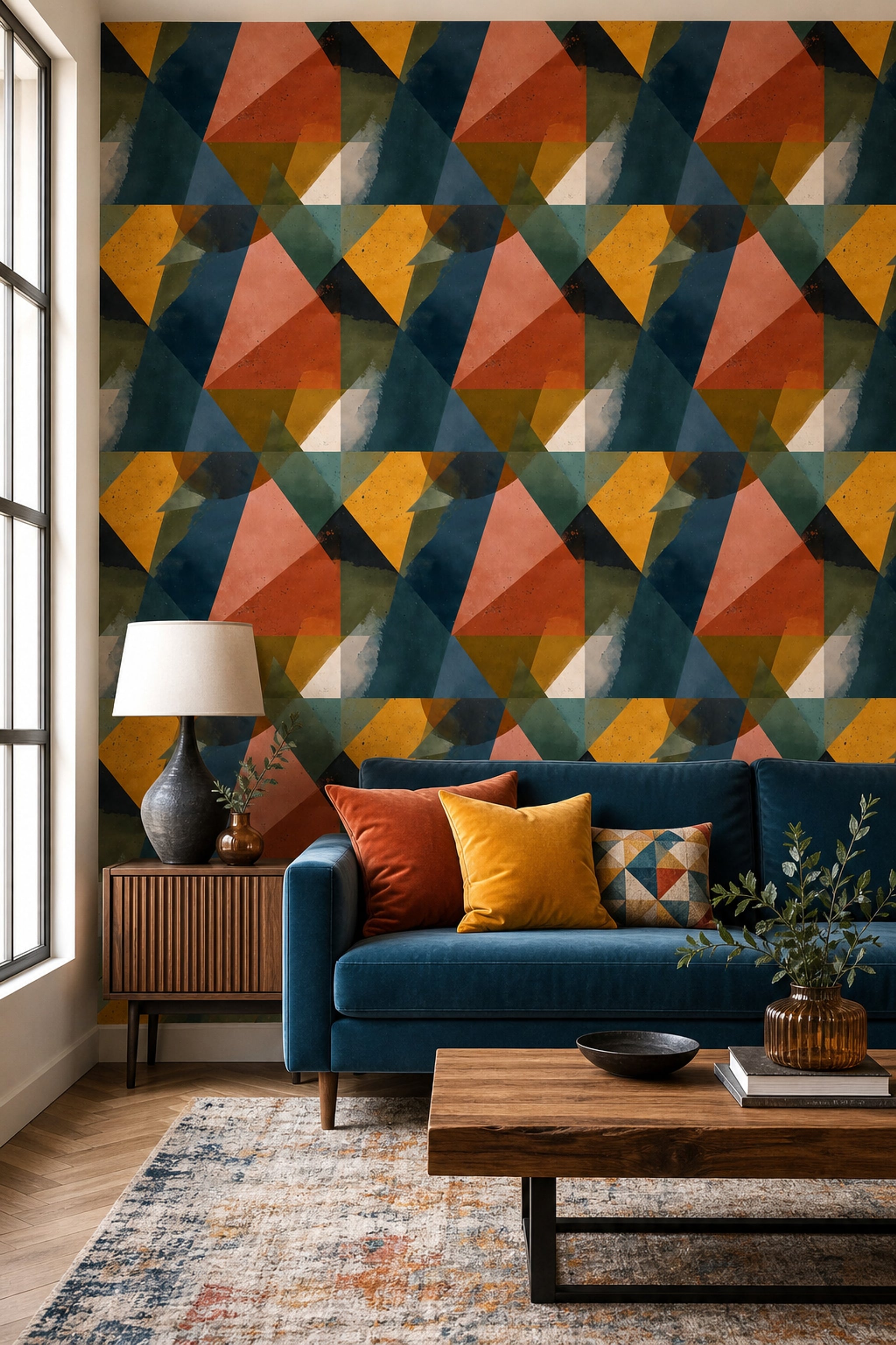 Mid-Century Modern Wallpaper Retro Modern Decorative Mural