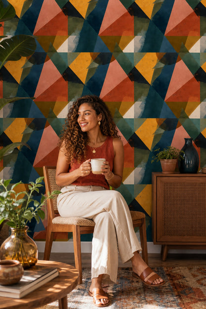 Mid-Century Modern Wallpaper Retro Modern Decorative Mural