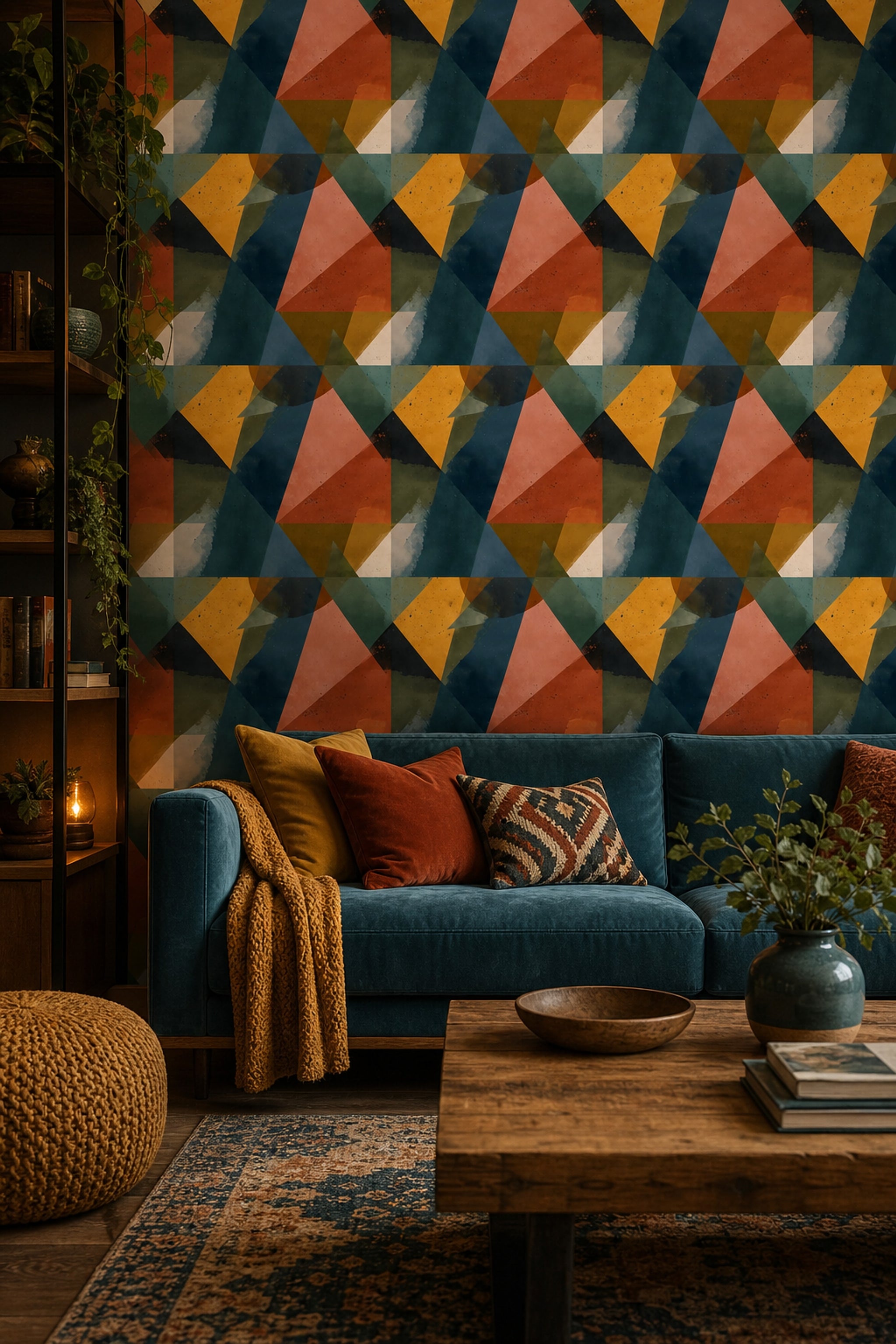 Mid-Century Modern Wallpaper Retro Modern Decorative Mural