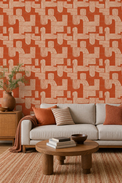 Mid Century Modern Wallpaper Retro Modern Decorative Mural