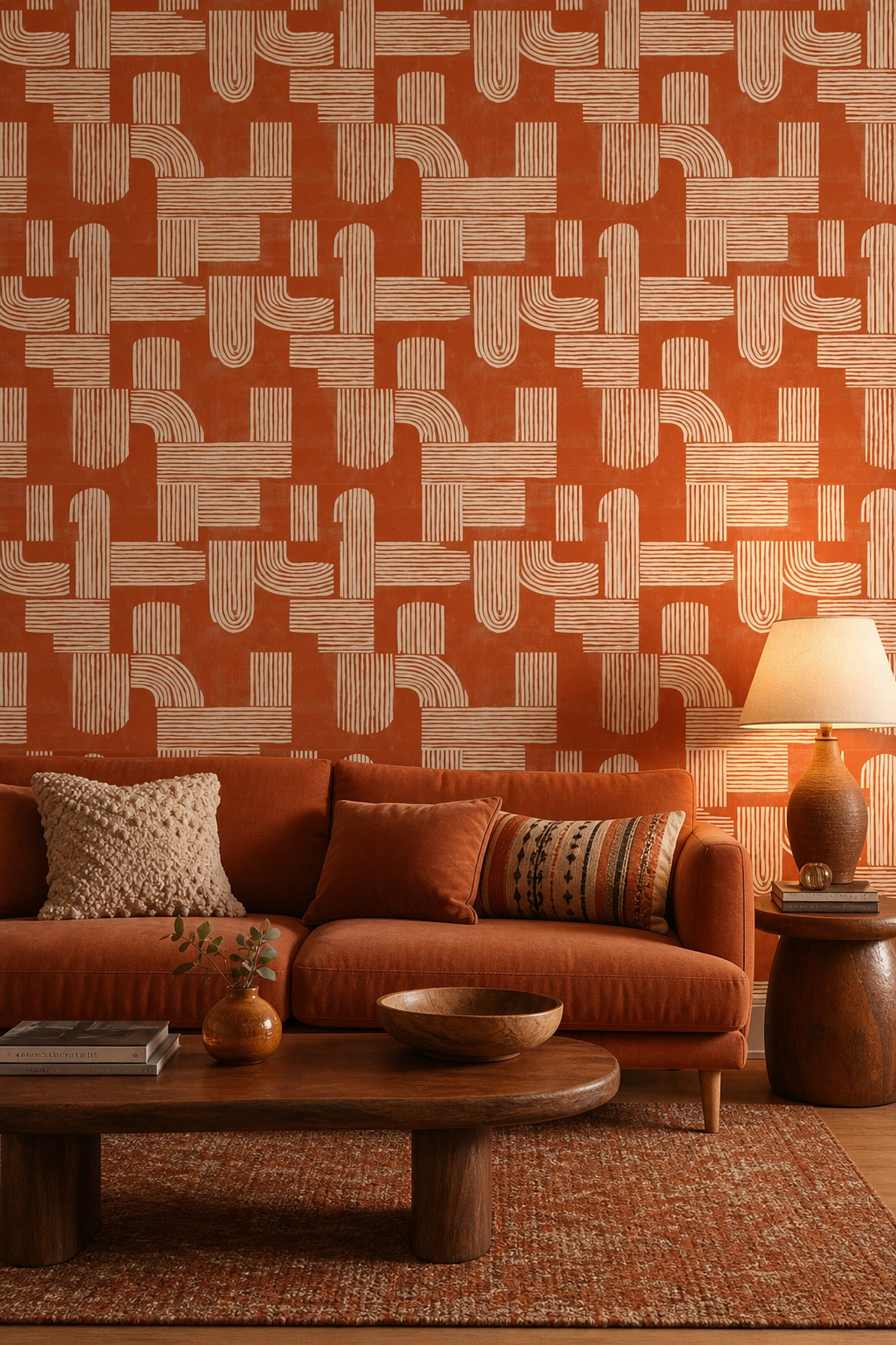Mid Century Modern Wallpaper Retro Modern Decorative Mural