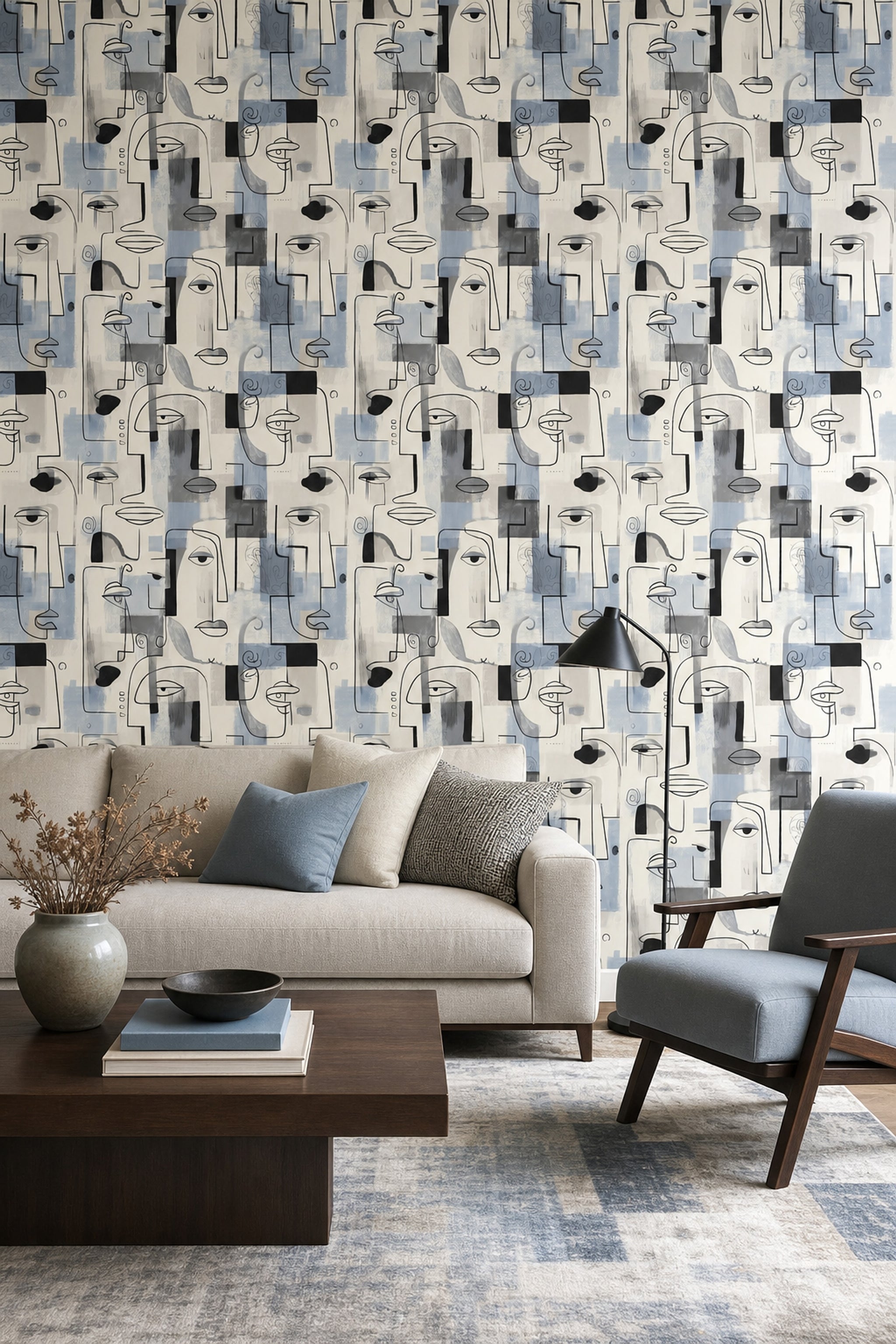 Mid Century Modern Wallpaper Mid Century Modern Removable Mid Century Modern Wall Double Roll