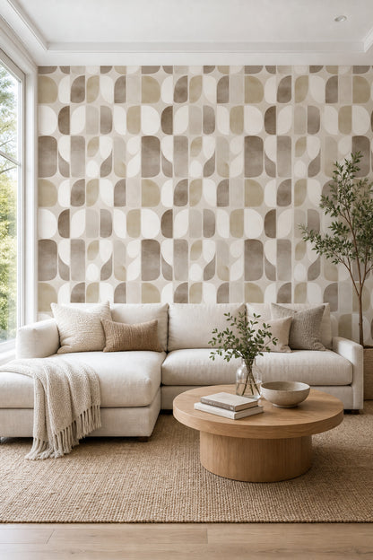 Mid Century Modern Wallpaper Modern Contemporary Removable Wall Decor