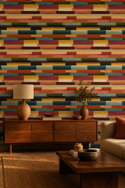 Mid Century Modern Wallpaper Retro Abstract Decorative Mural