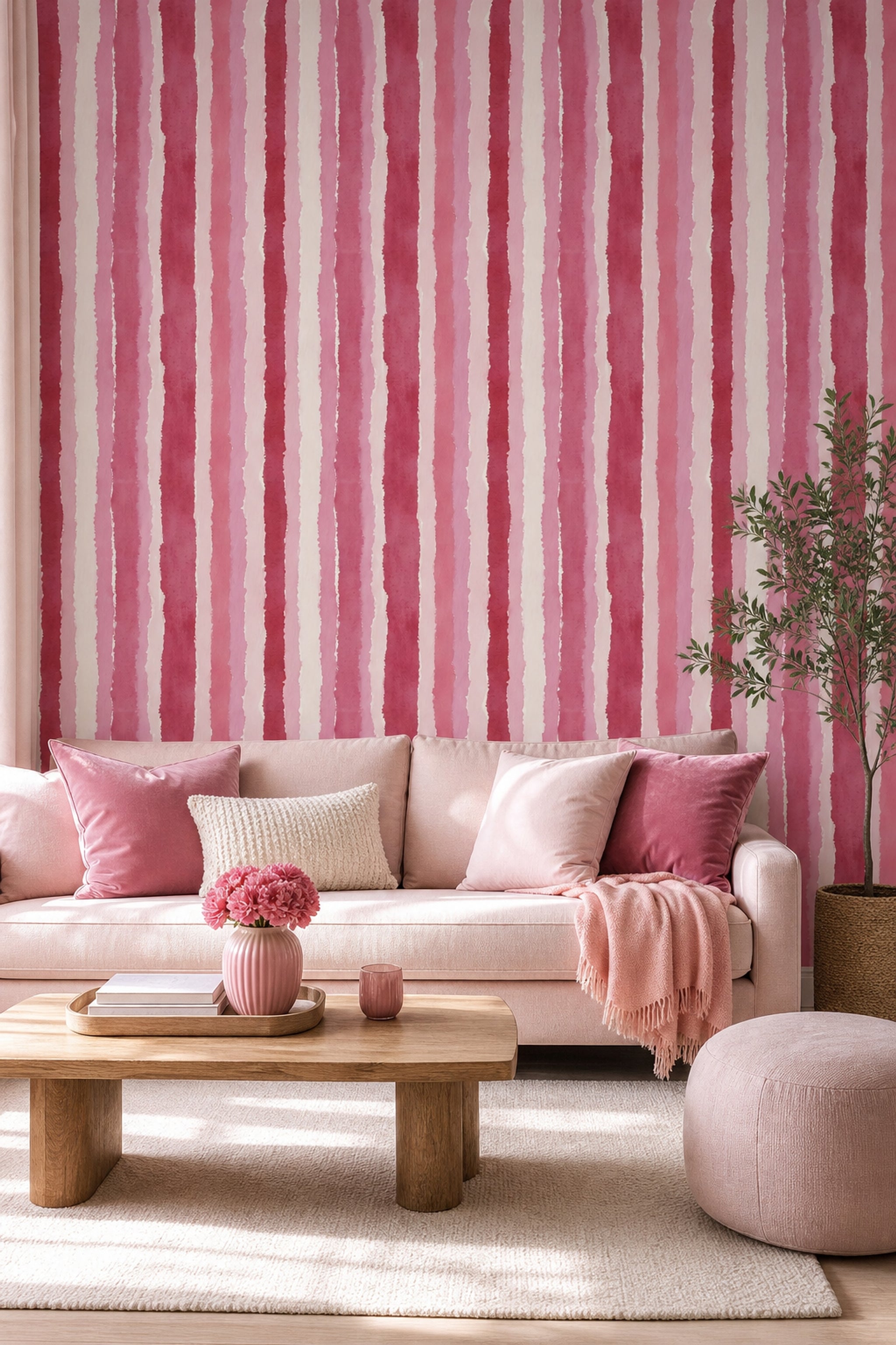 Watercolor Texture Wallpaper Painted Brushstrokes Removable Paper Grain Wall Double Roll