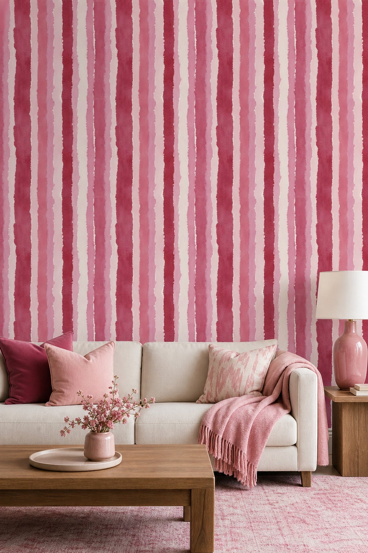 Watercolor Texture Wallpaper Painted Brushstrokes Removable Paper Grain Wall Double Roll
