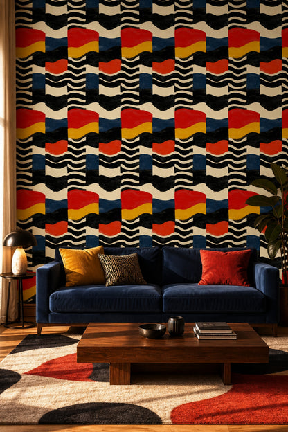 Mid Century Modern Wallpaper Retro Modern Decorative Mural