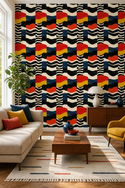Mid Century Modern Wallpaper Retro Modern Decorative Mural