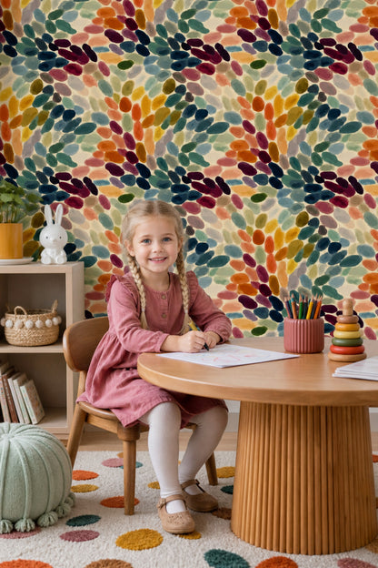 Abstract Pattern Wallpaper Painterly Modern Decorative Mural