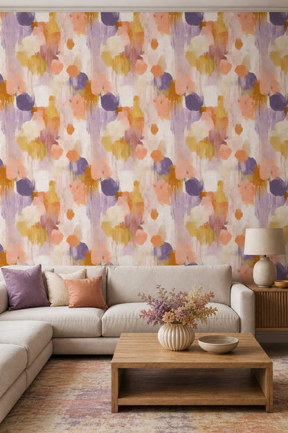 Painterly Wallpaper Pastel Color Block Removable Wall Decor