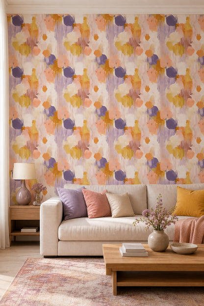 Painterly Wallpaper Pastel Color Block Removable Wall Decor