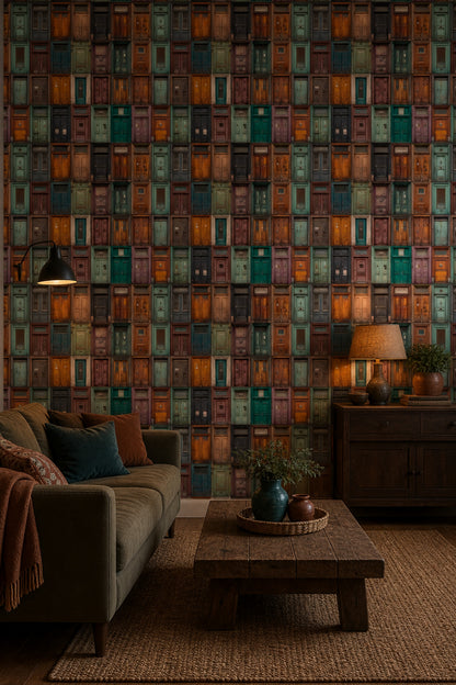 Vintage Doors Wallpaper Patchwork Collage Removable Weathered Wood Wall Double Roll
