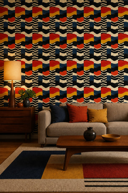 Mid Century Modern Wallpaper Retro Modern Decorative Mural