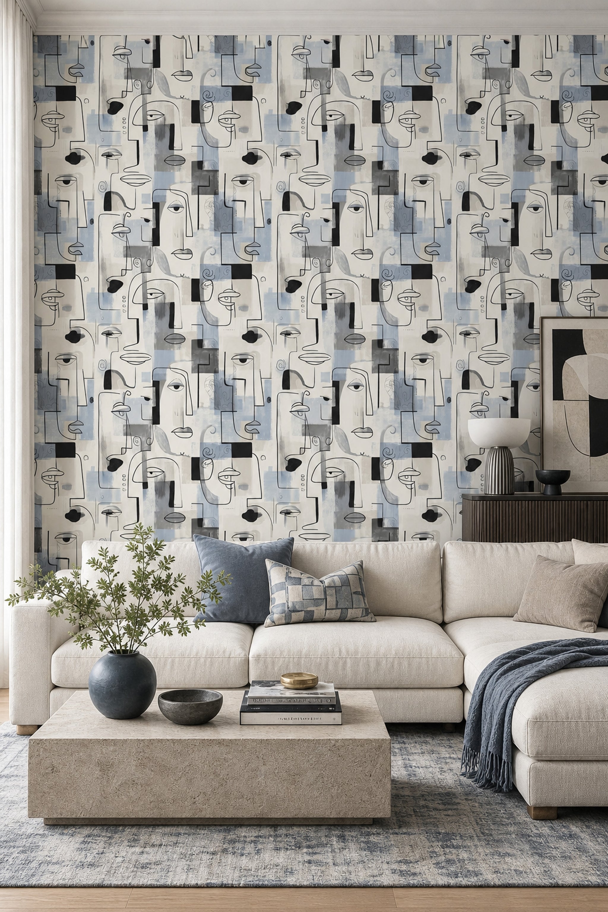 Mid Century Modern Wallpaper Mid Century Modern Removable Mid Century Modern Wall Double Roll