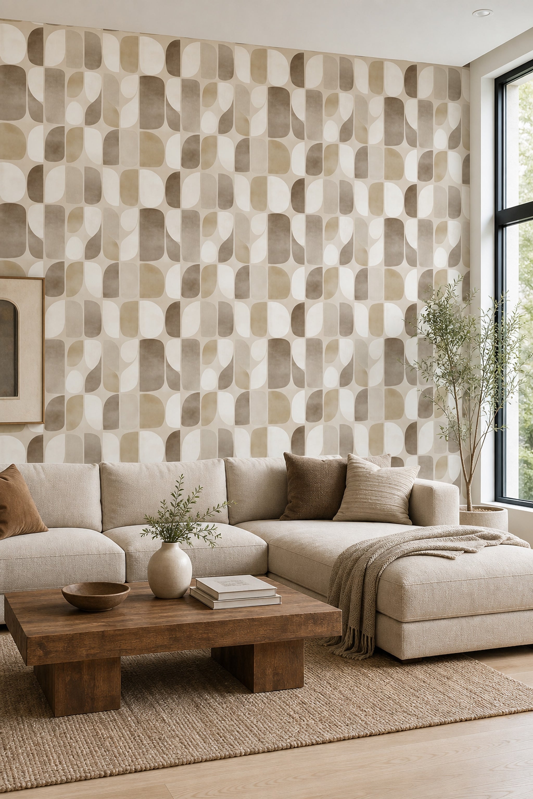 Mid Century Modern Wallpaper Modern Contemporary Removable Wall Decor