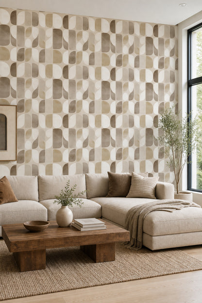 Mid Century Modern Wallpaper Modern Contemporary Removable Wall Decor