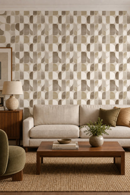 Mid Century Modern Wallpaper Modern Contemporary Removable Wall Decor