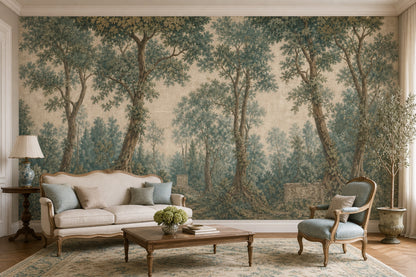 Misty Forest Wallpaper Woodland Removable Antique Wall Decor