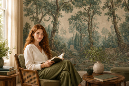 Misty Forest Wallpaper Woodland Removable Antique Wall Decor